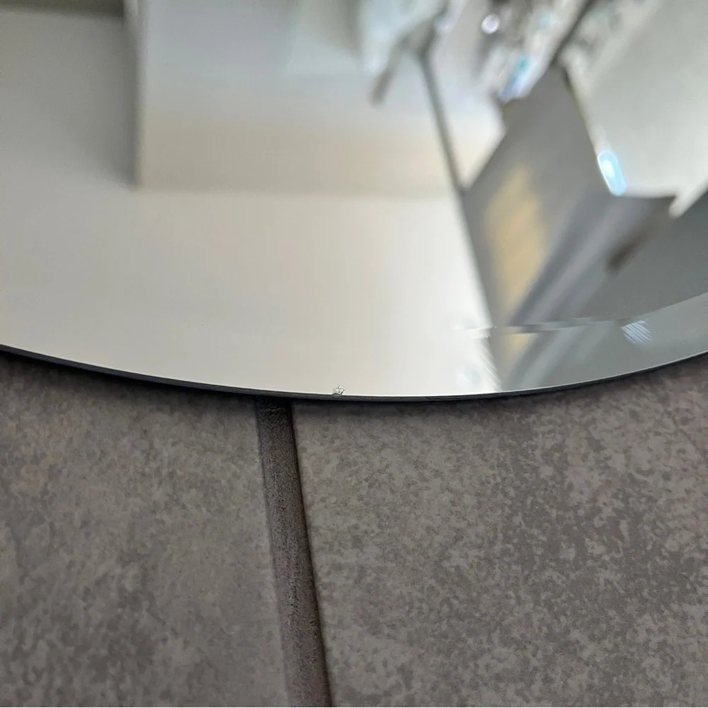 21 in Vintage Frameless Beveled‎ Round Wall Mirror